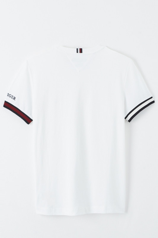 T-shirt blanc à revers Tommy Hilfiger