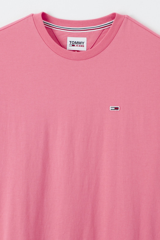 T-shirt rose en coton manches courtes Tommy Hilfiger homme
