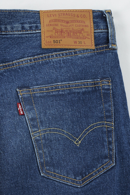 Short en jeans 501original Levi's homme en coton mélangé 5 poches