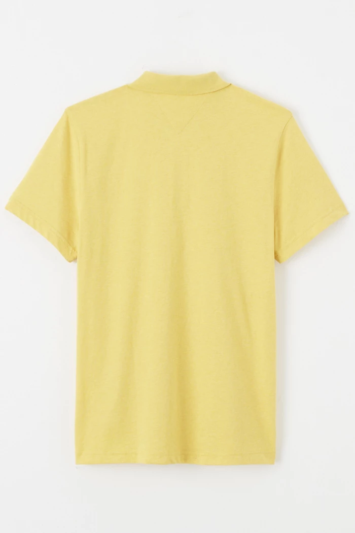 Polo jaune coupe reguliere Tommy Hilfiger homme Destock Jeans