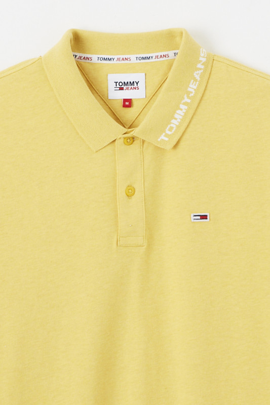 Polo jaune coupe régulière Tommy Hilfiger homme manches courtes