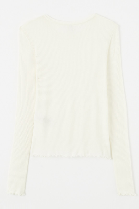 top slim fit col rond beige clair Only