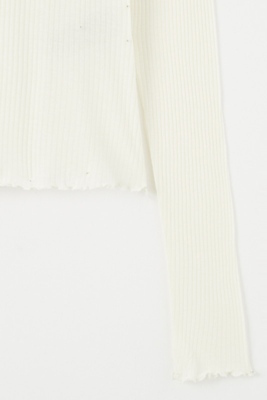 top slim fit col rond beige clair Only femme manches longues