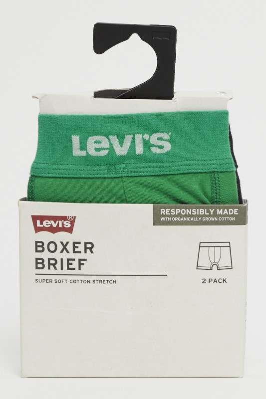 Lot de deux boxers noir et vert Levi's homme
