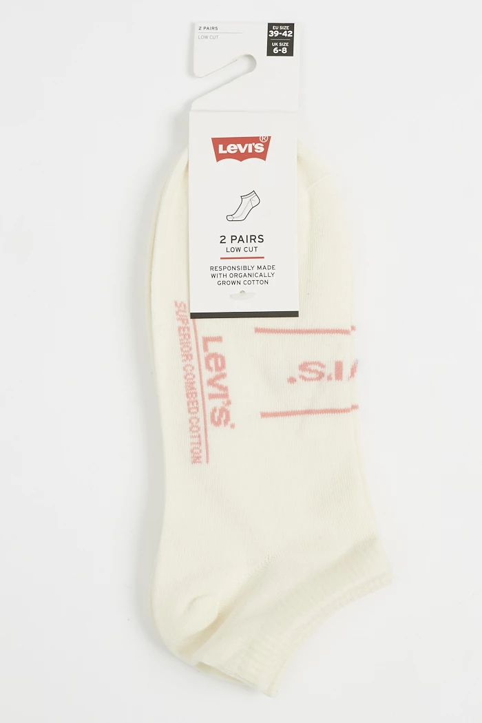 Lot de deux paires de socquettes creme Levi s
