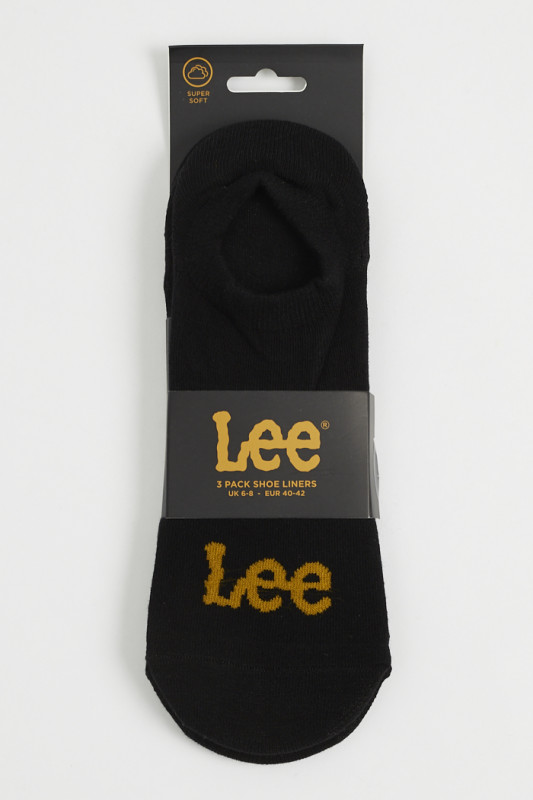 Lot de 3 paires de socquettes noires Lee homme