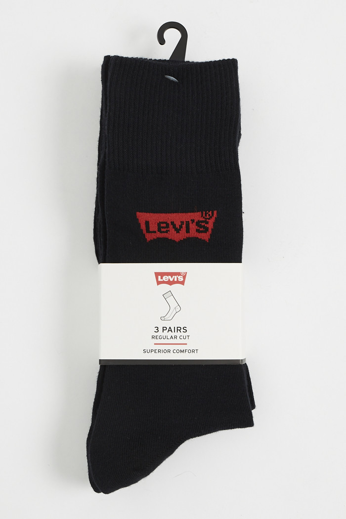 Lot de 3 paires de chaussettes noires Levi's homme