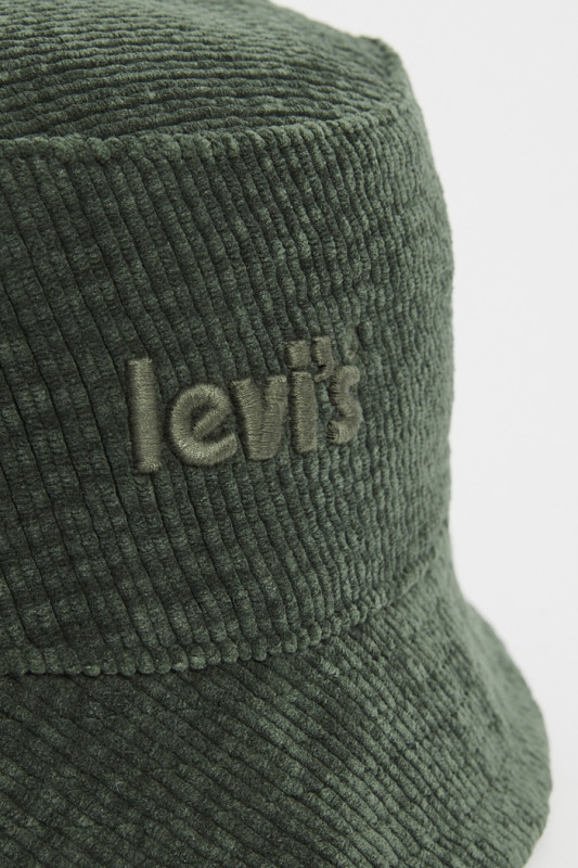 Bob réversible en velours kaki/camel unisexe