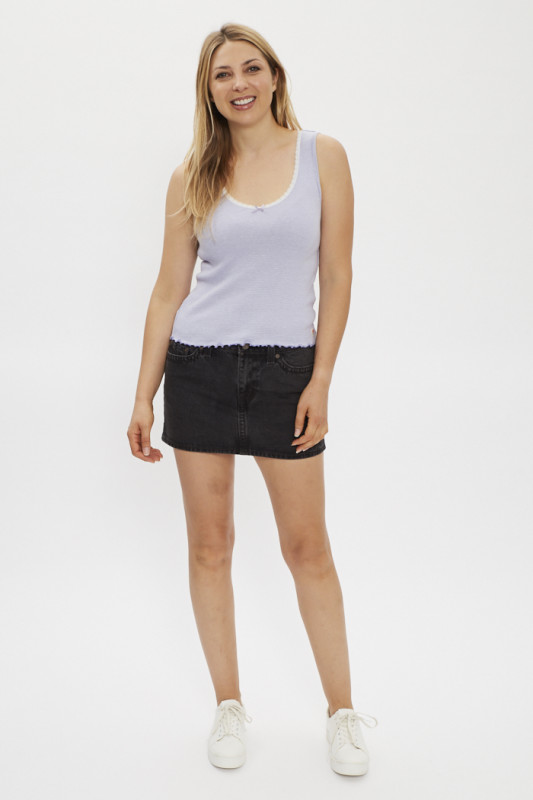 Mini jupe noir en jeans levi's