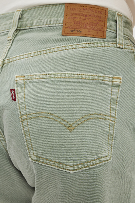 short en jean vert 501 "Année 90" pour femme