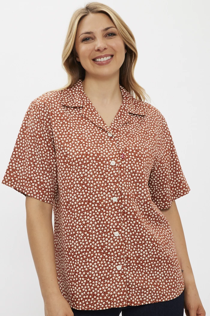 Chemise Alfie manches courtes motifs fleurs Femme Levi s Destock Jeans
