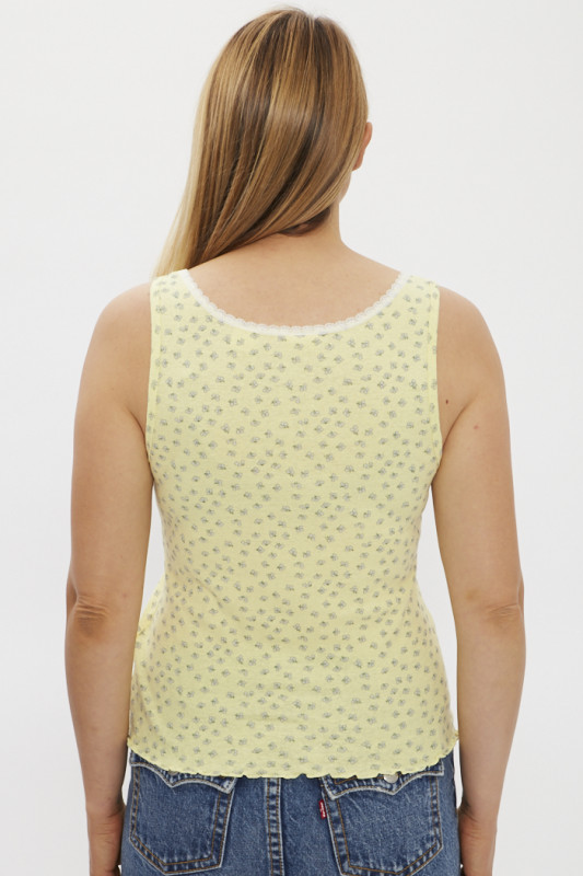 Top jaune à fleurs Dry Goods