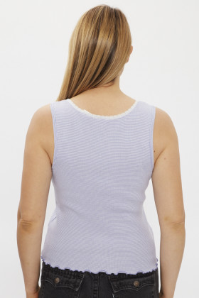 top sans manches mauve modèle Dry Goods pour femme