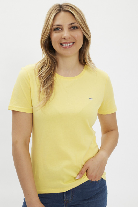 T-shirt jaune en coton biologique femme