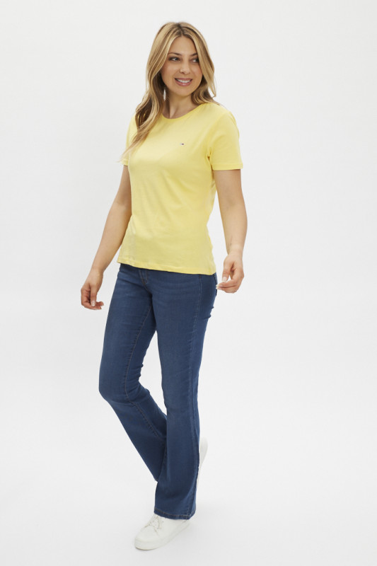 T-shirt jaune en coton biologique