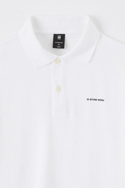 Polo 95% coton homme G-star blanc