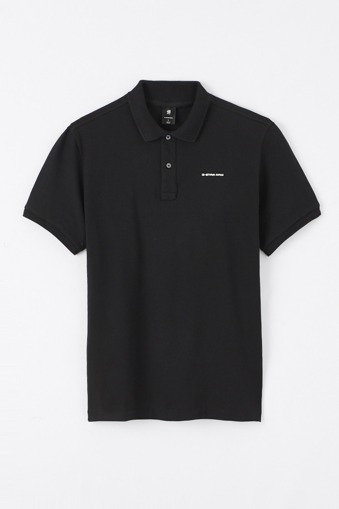 Polo noir slim en coton homme G star Destock Jeans