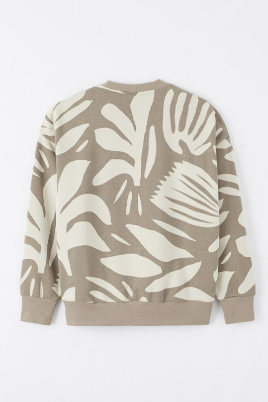 Sweatshirt col rond motif