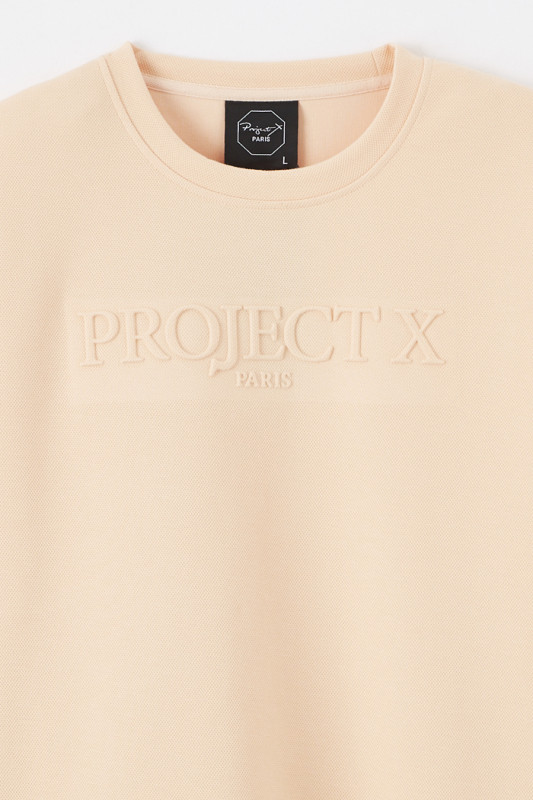 Sweatshirt col rond relief Project coupe large