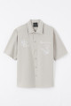 Chemise gris logo brodé blanc