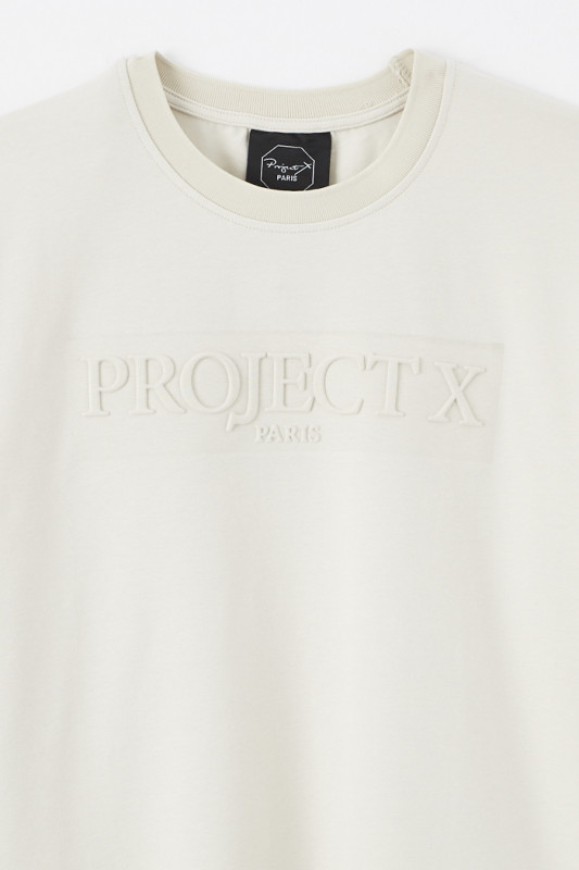 T-shirt manches courtes Project X homme logo relief col rond