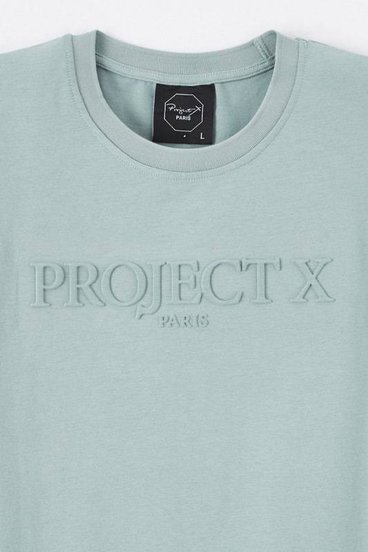 T-shirt col rond logo embossé Project X