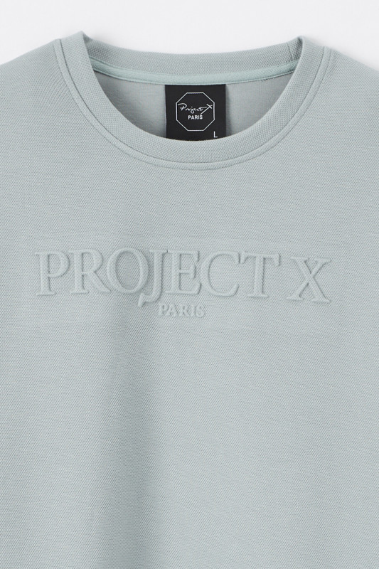 Sweatshirt bleu col rond Project X
