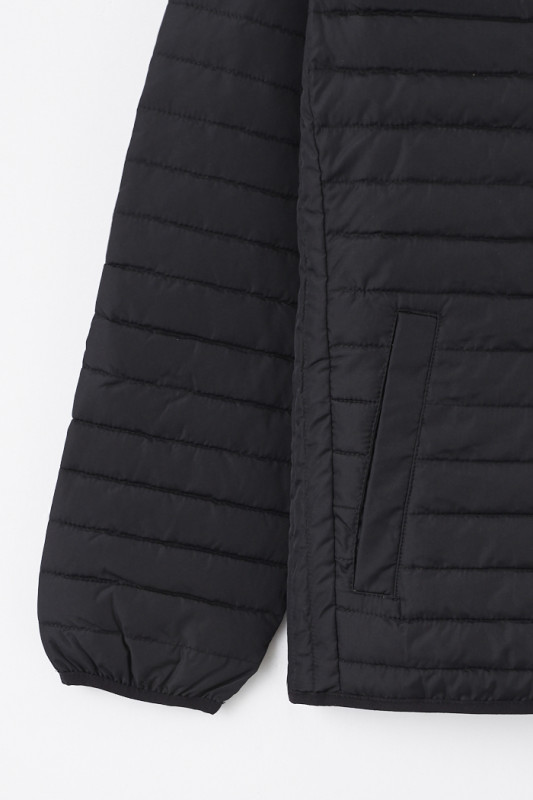 Doudoune Jack & Jones homme zippée noire manches longues