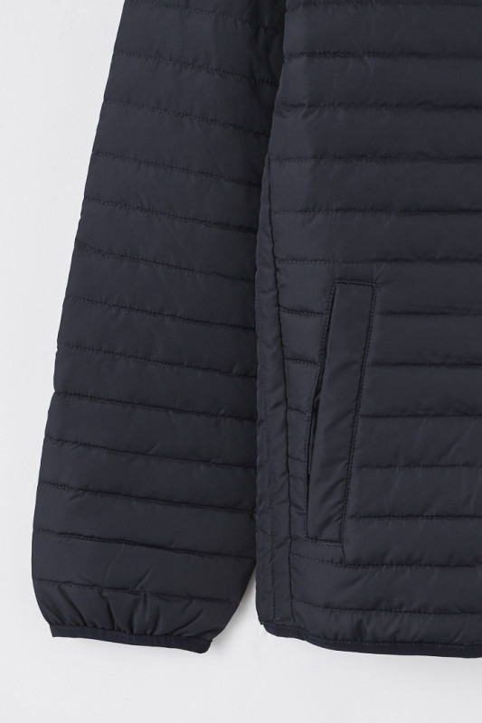 Doudoune courte Jack & Jones pour homme bleu marine zippée