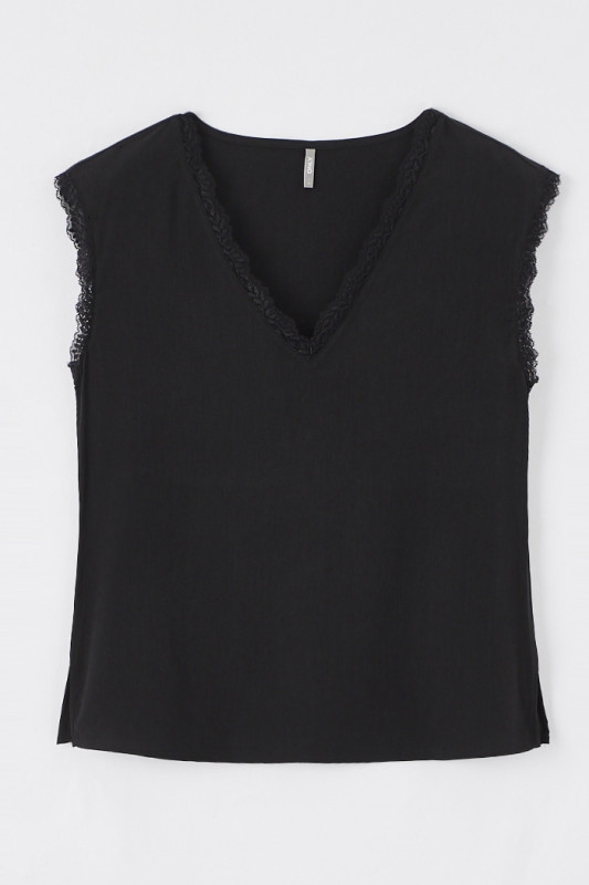 T-shirt only noir femme