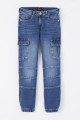 Jeans slim cargo poches latérales