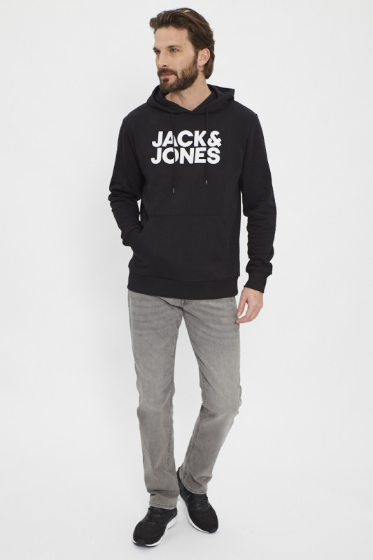Sweat à capuche hood black homme jack&jones
