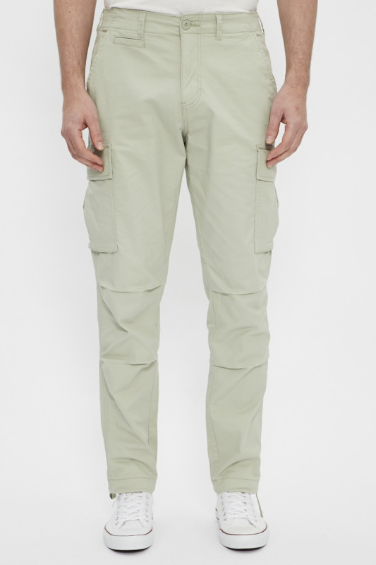 Pantalon cargo coupe droite beige pour  homme