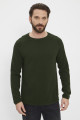 Pull en maille col rond vert sapin