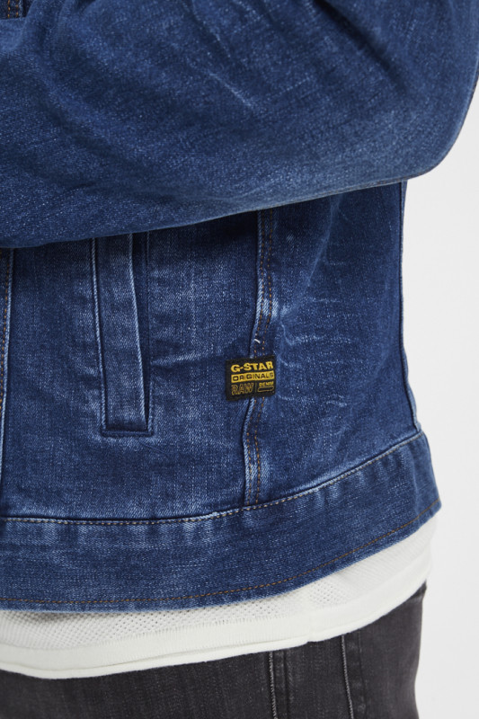 Veste pour homme en jean délavé