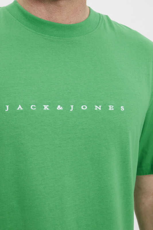 T-shirt vert avec logo brodé