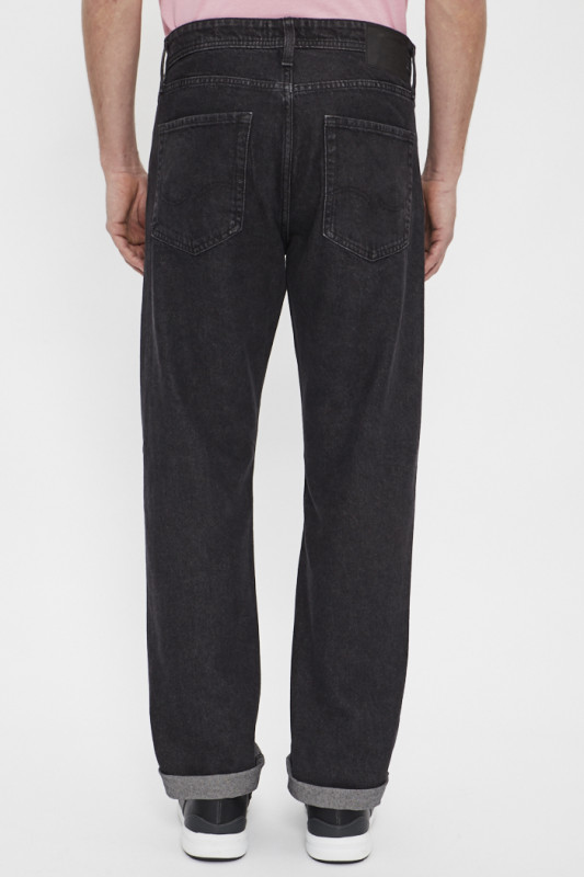 Jeans black denim coupe relaxed