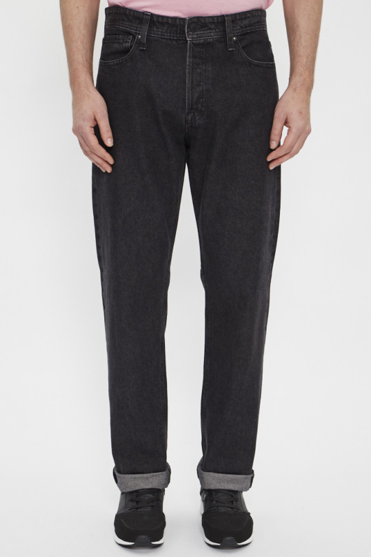 Jeans black denim coupe relaxed homme