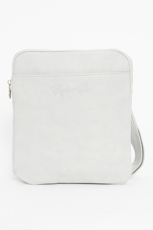 Sacoche unie blanche pour homme