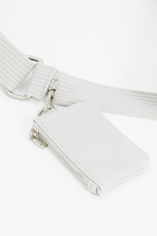 Sacoche unie blanche avec porte monnaie