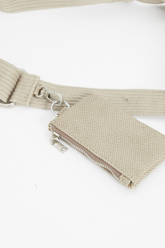 Sacoche unie beige Project X porte monnaie amovible