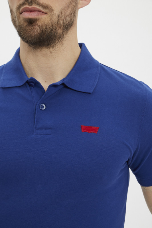 Polo bleu coupe slim manches courtes Levi's