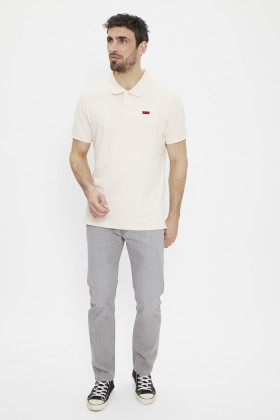 Polo pour homme en coton et elasthanne