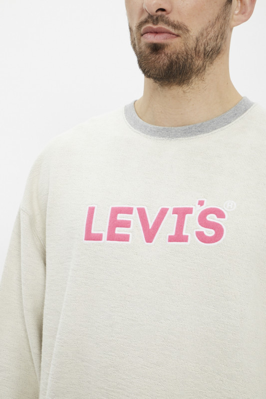 Sweat gris levi's pour homme avec logo coupe relaxed