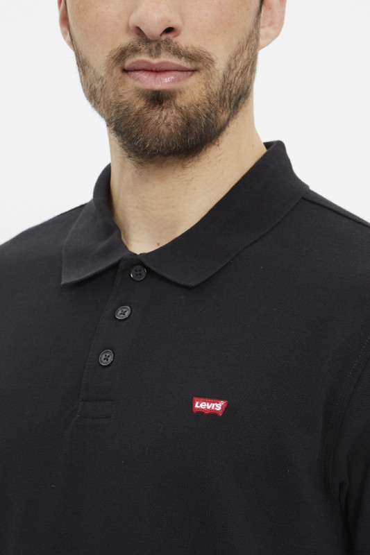 Polo pour homme noir avec logo Levi's