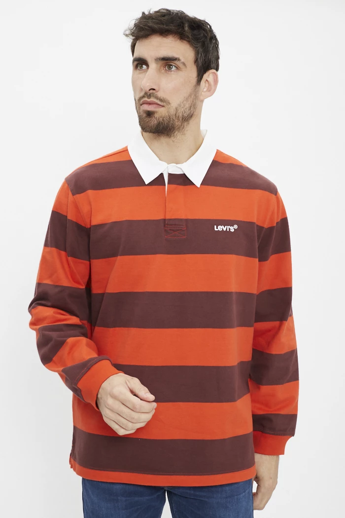 Polo à rayures union rugby Levi's pour homme Destock Jeans