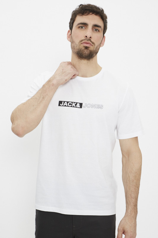T-shirt Jack & jones pour homme logo floqué coupe standard