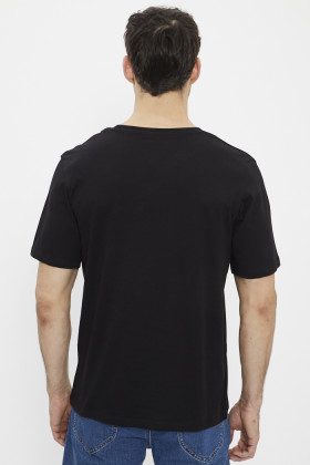 T-shirt Jack & Jones pour homme noir avec logo floqué