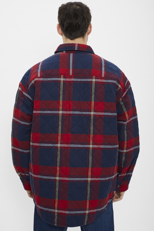 surchemise veste pour homme à carreaux